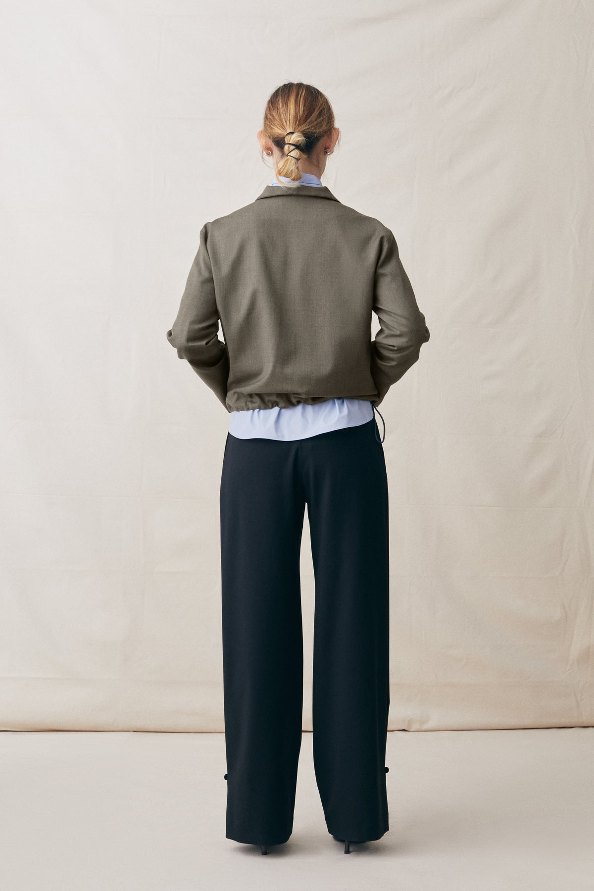 Wool Quarter Zip Olive