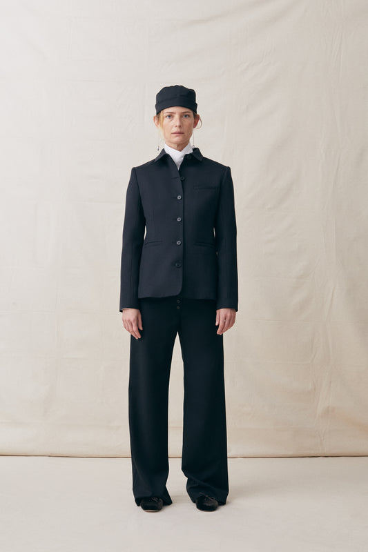 The Button Up Blazer in Black