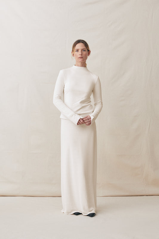 The Floor Skirt in Natural