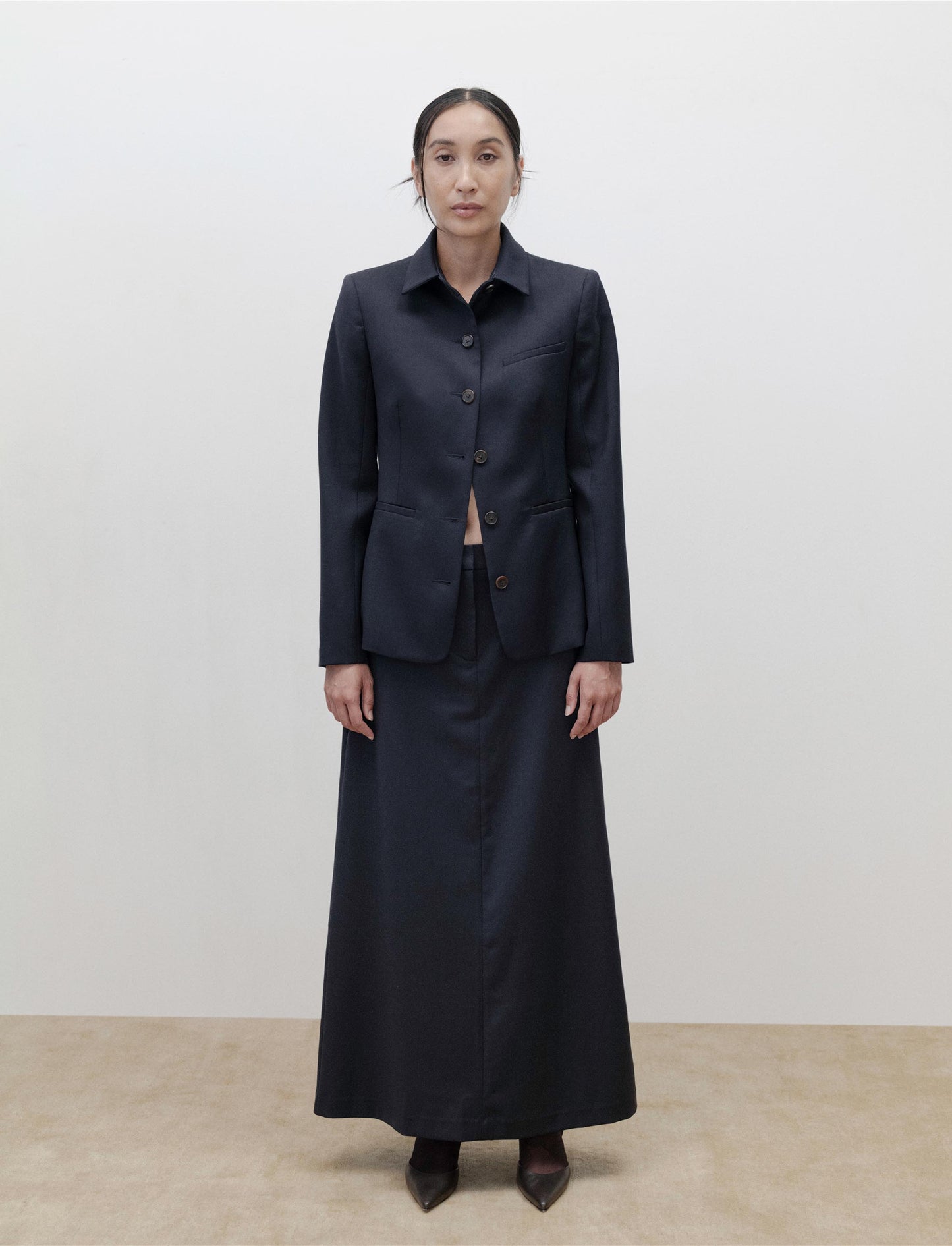 The Button Up Blazer in Fig