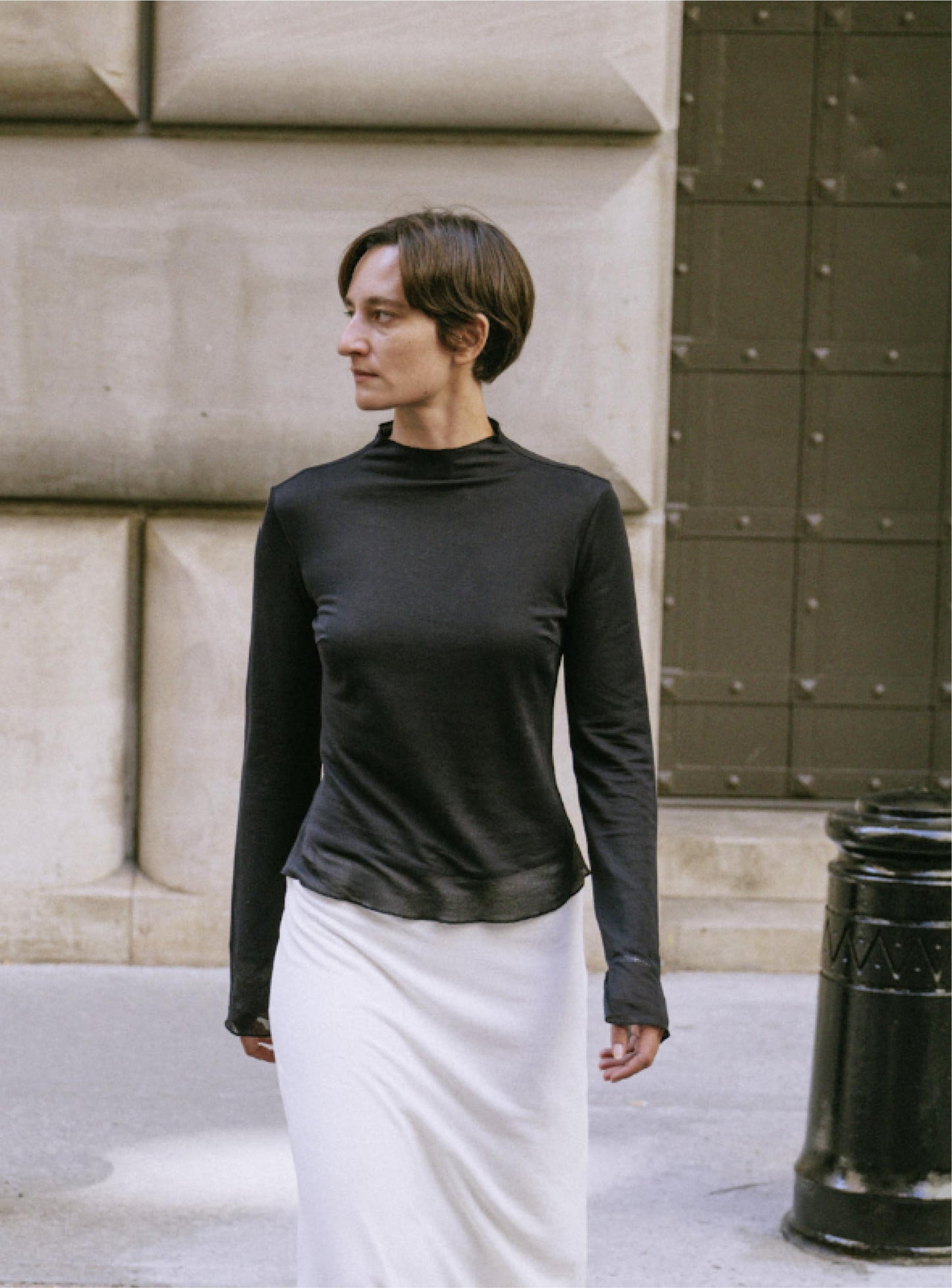 The Sometimes Sheer Top In Black