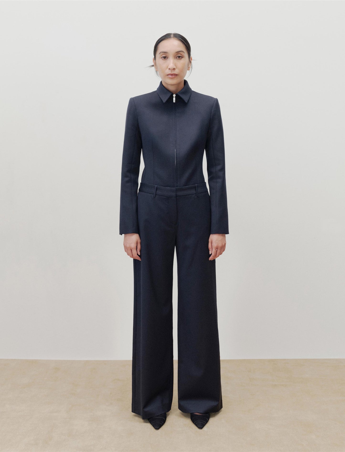 The Zip Up Blazer in Black