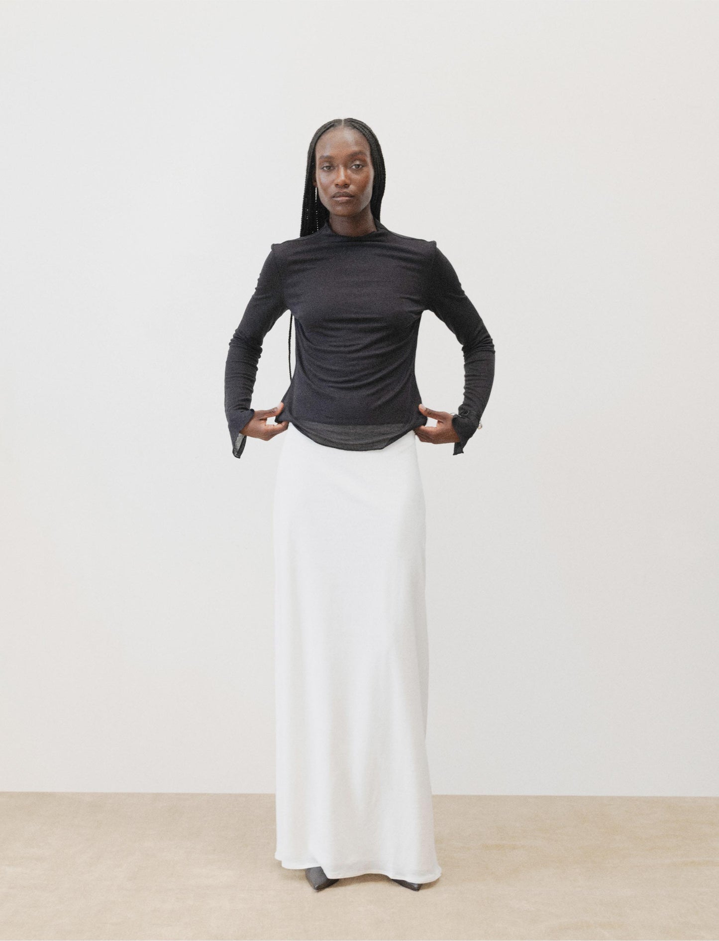 The Sometimes Sheer Top In Black