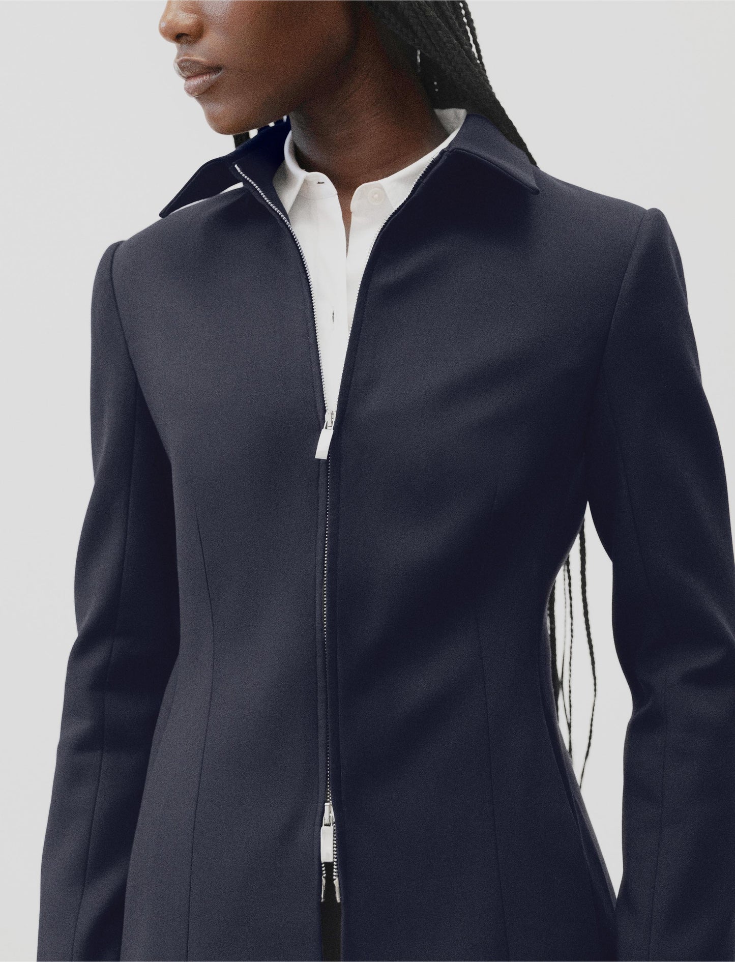 The Zip Up Blazer in Black