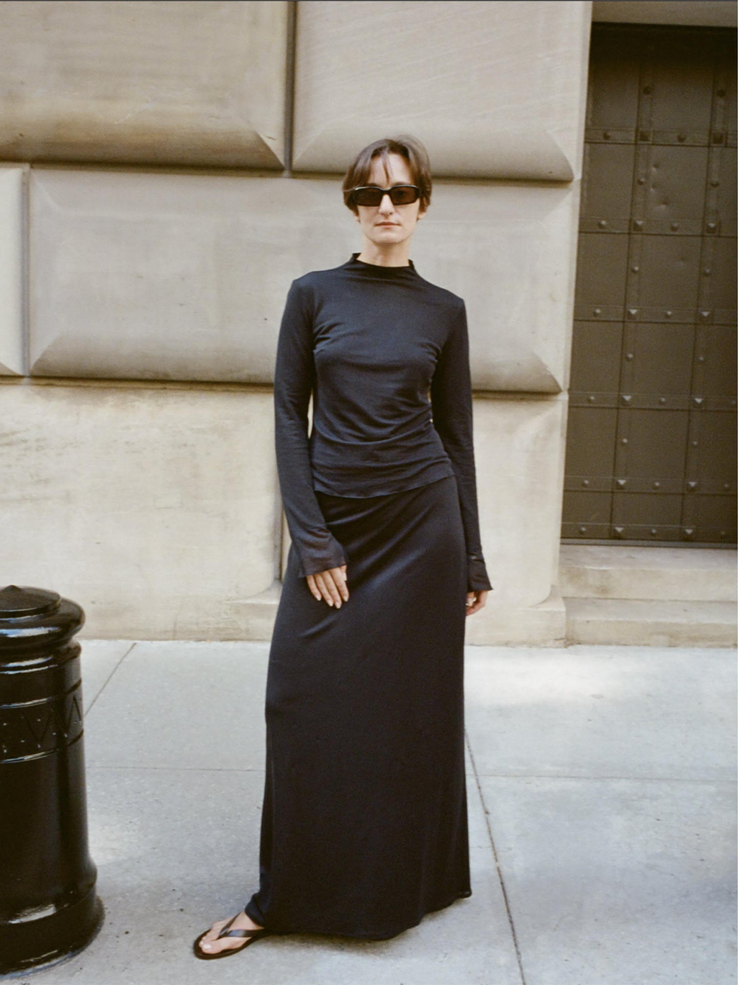 The Sometimes Sheer Top In Black