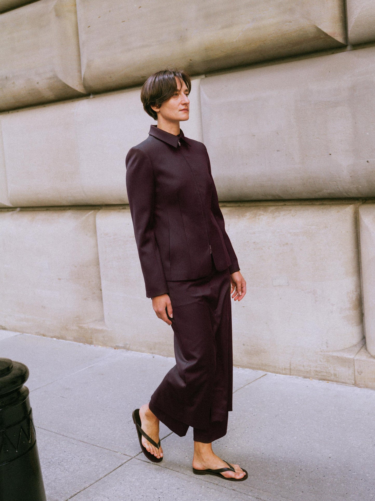 The Zip Up Blazer in Navy